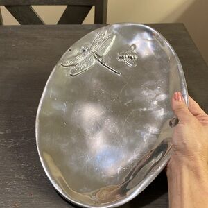 Mariposa dragonfly & bee oval server